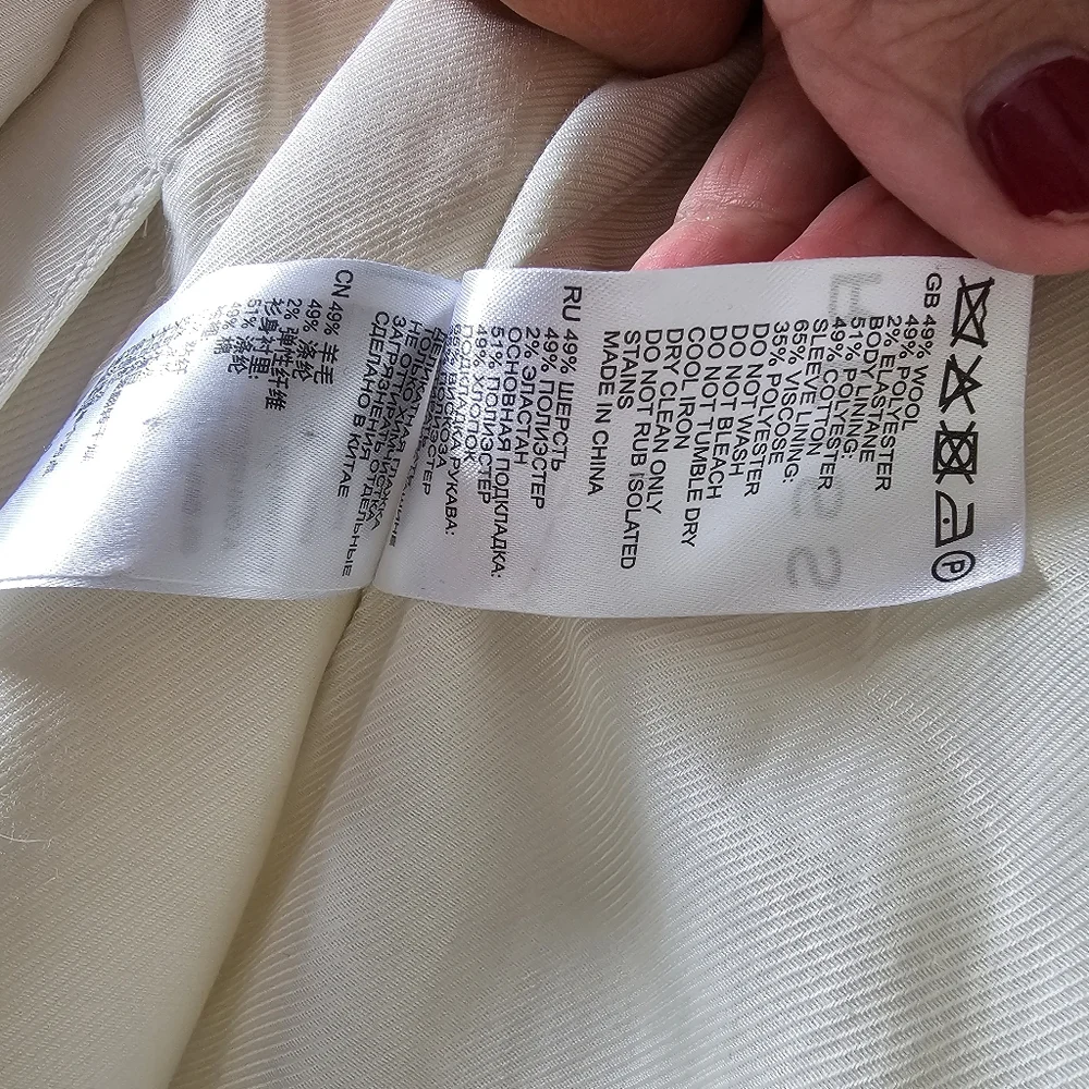 Reiss Slightly Oversized Ivory Blazer, 6 - Picture 5 of 5